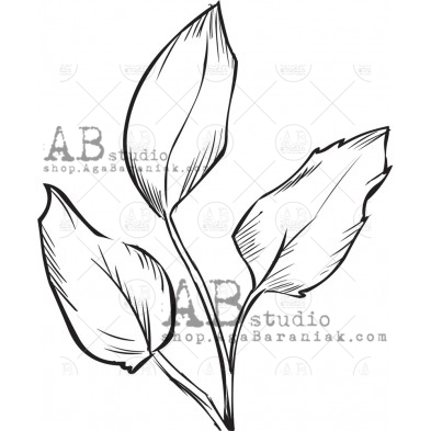 Rubber stamp ID-1056 "leaf1 small"