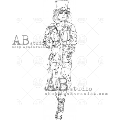 Rubber stamp ID-1085 "Laura steampunk"