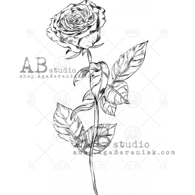 Rubber stamp ID-1095 "rose"