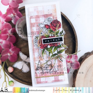 Rubber stamp ID-1063 "roses"