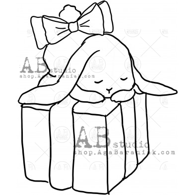 Rubber stamp ID-1106 " birthday bunny"