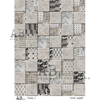 Decoupage paper "Tiles 1 ABstudio A4