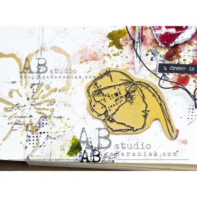 ID-51Rubber stamps set "Mixmedia set 4 "