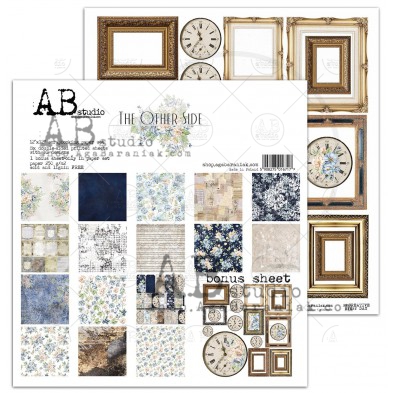 Set 8x scrapbooking papers "The other side"- 30x30+bonus page
