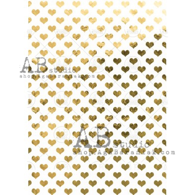 Gold decoupage paper 0198