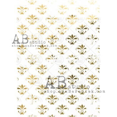 Gold decoupage paper 0208 ABstudio A4