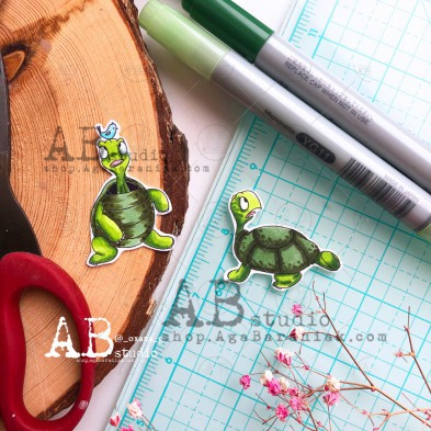 Rubber stamp ID-1114" turtle2"