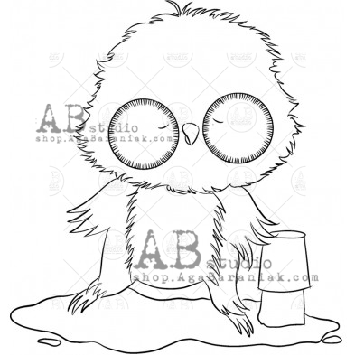 Rubber stamp ID-1118 "summer owl1"