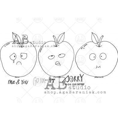 Rubber stamp ID-1158 " apples"