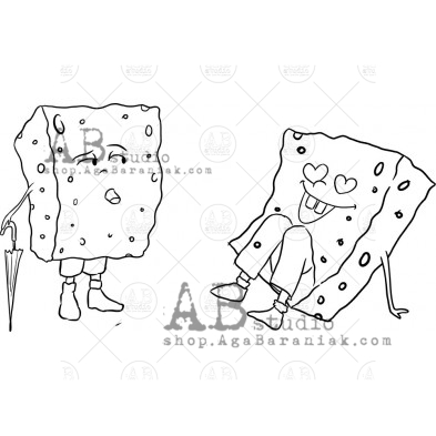 Rubber stamp ID-1195 " sponges1"