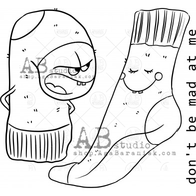 Rubber stamp ID-1179 "happy  socks1"