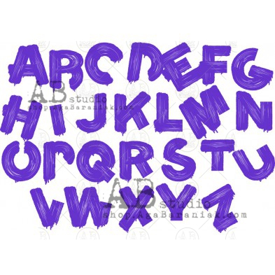 Rubber stamp ID-1189  alphabet