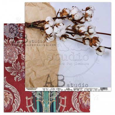 Papier scrapbooking "Cute cotton"- arkusz 3 - Collected moments - 30x30