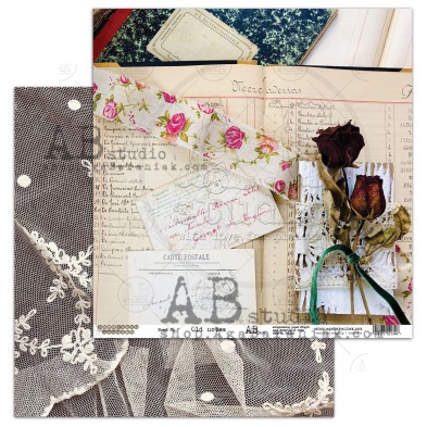 Papier scrapbooking "Old notes"- arkusz 7 - Collected moments - 30x30