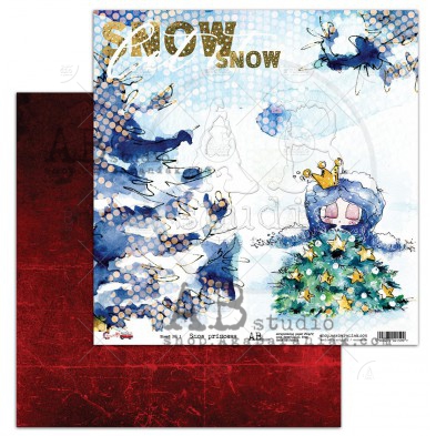 Papier scrapbooking "Snow princess"- arkusz 1 - Christmas Days - 30x30