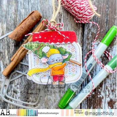 Rubber stamp ID-798 "christmas squirrel"
