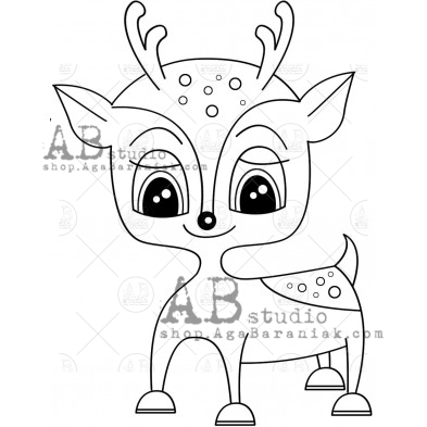 Stempel gumowy ID-1278 "christmas deer1" E. Falasco