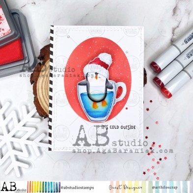 Rubber stamp ID-850 "christmas  penguin"