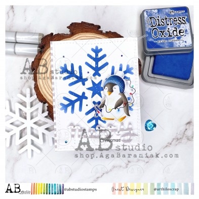 Rubber stamp ID-1258 christmas penguin2