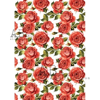 Decoupage rice paper 0420 roses ABstudio A4