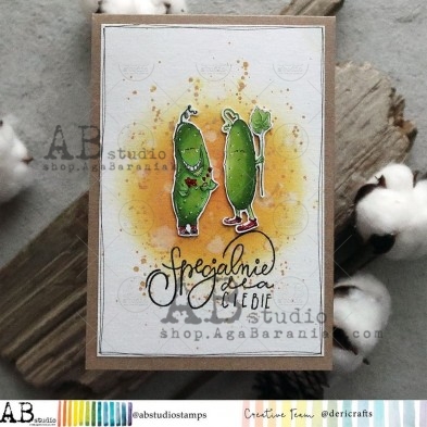 Rubber stamp ID-1175 "cucumbers in love"