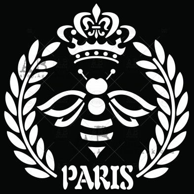 Stencil Paris wreath ID-369