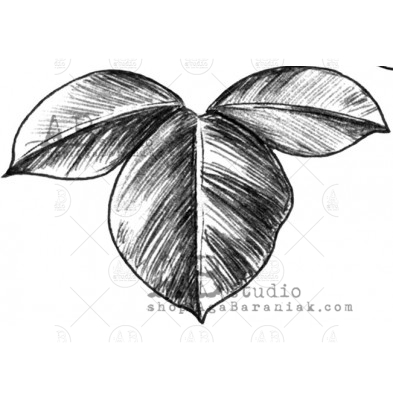 Rubber stamp ID-1311 "small leaf"