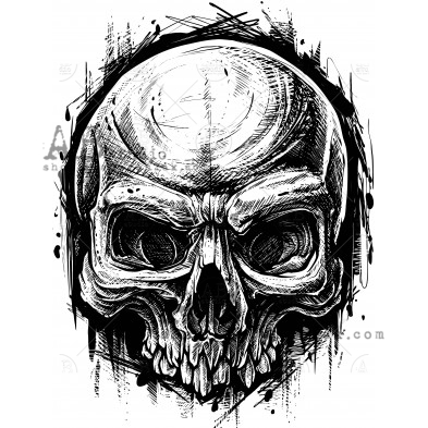 Rubber stamp ID-1326 skull