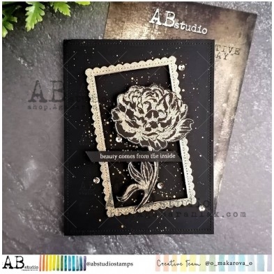 Rubber stamp ID-588 "peony"