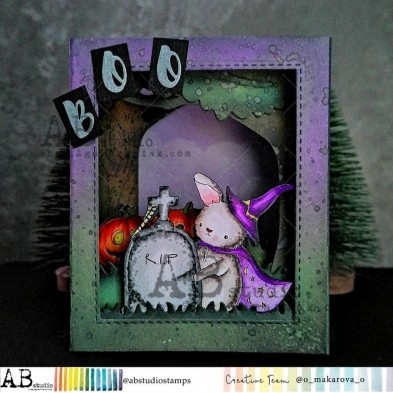 Rubber stamp ID-920 "halloween hare"