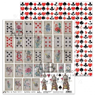 Papier scrapbooking Mystery cards- arkusz 2 - Follow the Rabbit - 30x30