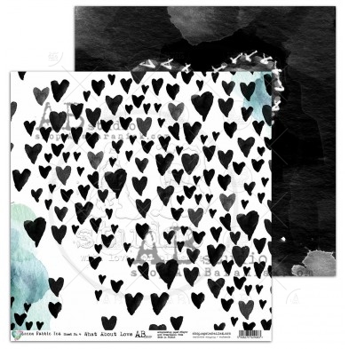 Papier scrapbooking "What About Love"- arkusz 4 - Green bubble tea - 30x30