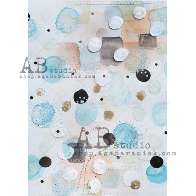 Collage mixmedia rice paper 0467 ABstudio A4
