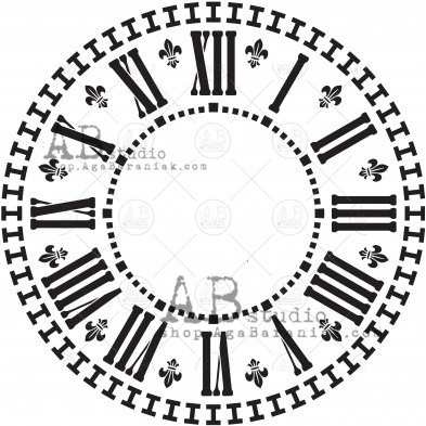 Rubber stamp "clock" ID-1389