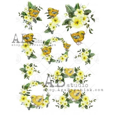 Decoupage rice paper 0557 "easter touch" ABstudio A4