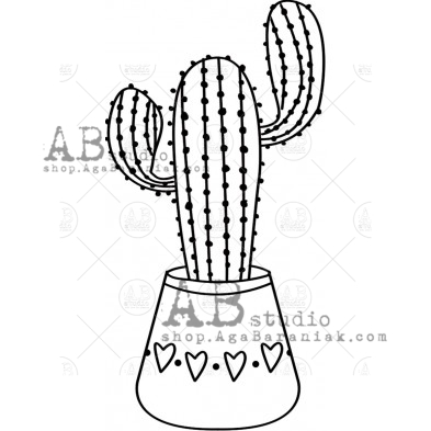 Stempel gumowy ID-1415 "kaktus" E.Falasco