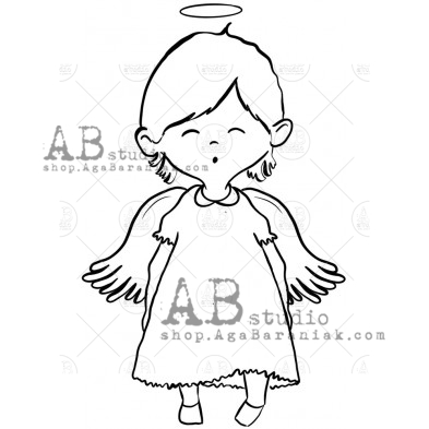 Rubber stamp ID-1439 angel