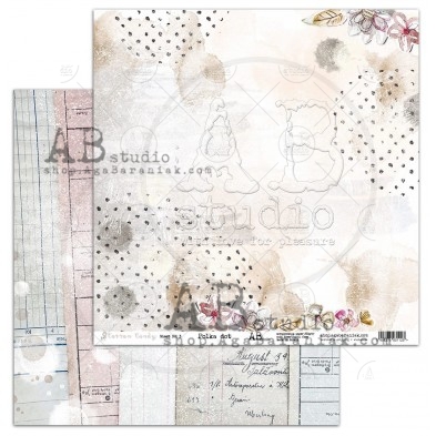 Scrapbooking paper "Polka dot" - sheet 3 - Cotton Candy - 12"x12"