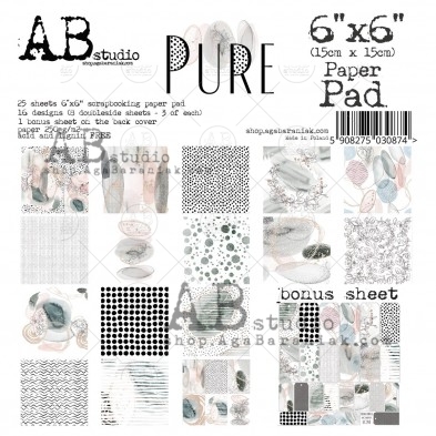 Paper pad 6" x 6" - 25 arkuszy "Pure"