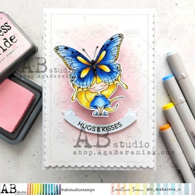 Rubber stamp butterfly Biba ID-1464