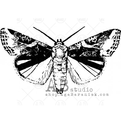 Rubber stamp ID-130 moth