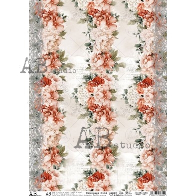 Decoupage XL Rice paper A3 No.3391 large for furniture