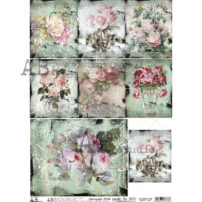 Decoupage Rice paper A3 No.3470 large for furniture