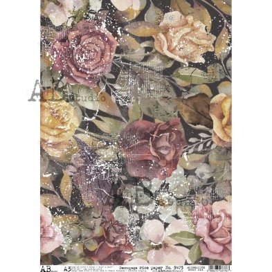 Decoupage Rice paper A3 No.3473 large for furniture
