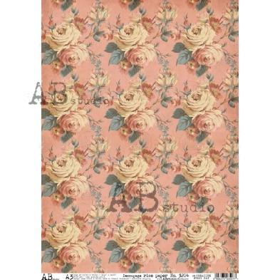 Vintage Rice paper A3 No.3204 large decoupage for furniture