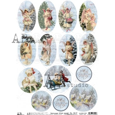 Christmas Rice paper A3 No.3197 large decoupage