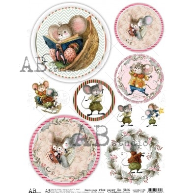 Christmas Rice paper A3 No.3186 large decoupage