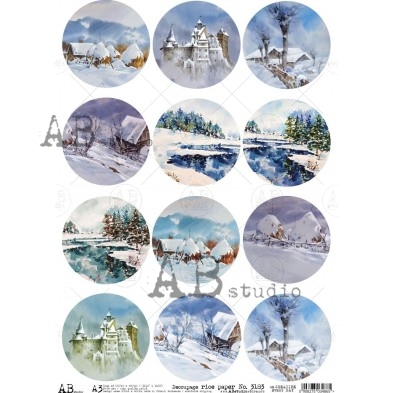 Christmas Rice paper A3 No.3183 large decoupage