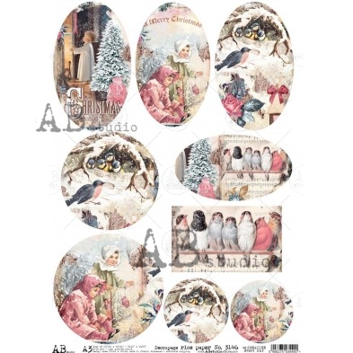 Christmas Rice paper A3 No.3146 large decoupage