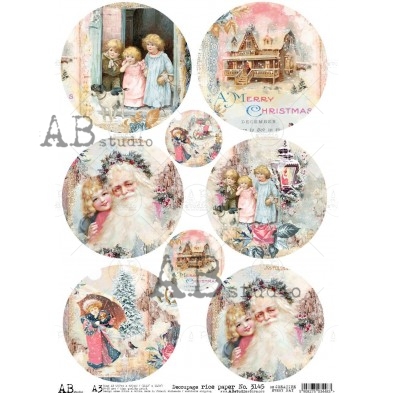 Christmas Rice paper A3 No.3145 large decoupage